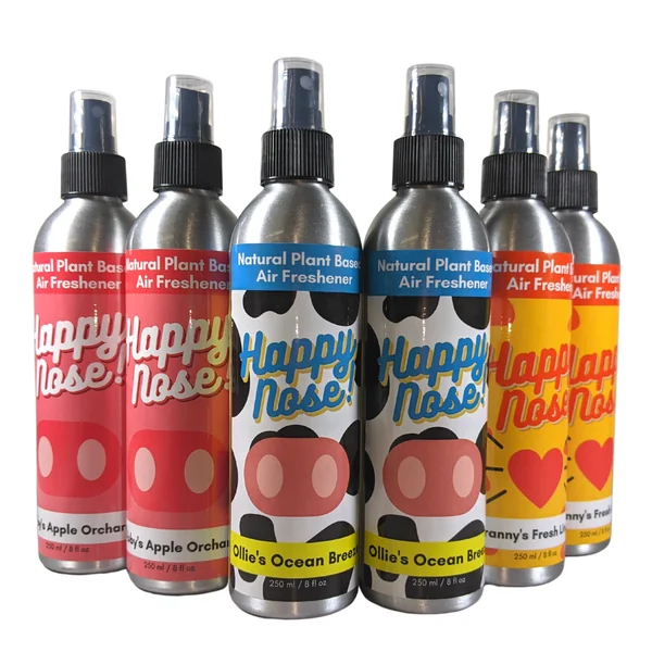 (2 Pack) Happy Nose! Natural Plant Based Air Freshener Trio – 3 Scents