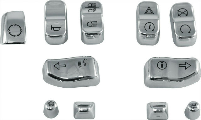 Harley 2014-2019 Touring Models Handlebar Controls Replacement Switch Caps 11pc | Fatman's Parts