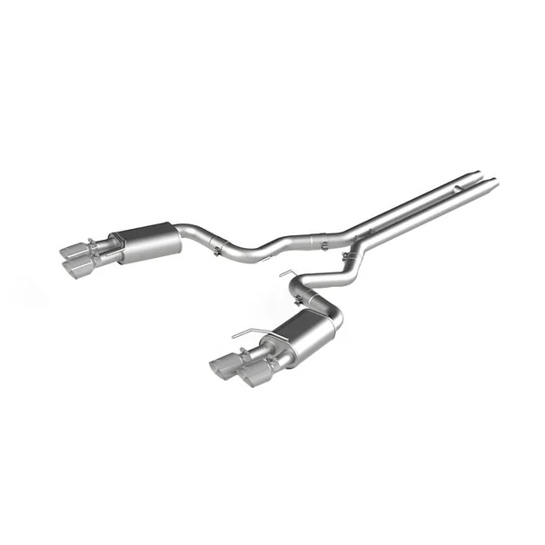 MBRP Armor Lite Street 3″ Cat-Back Exhaust System w/ 4″ Quad Polished Tips2018-2023 Ford Mustang GT w/ Non-Active Exhaust