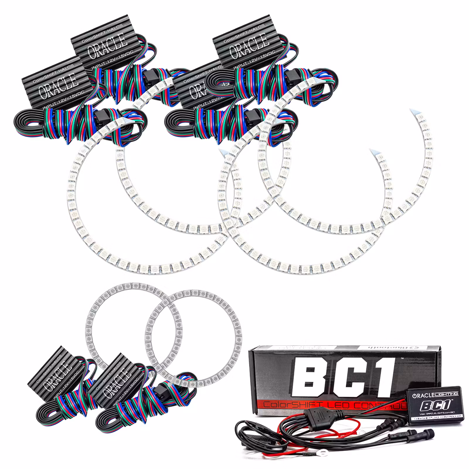 Oracle Lighting 1118-335 Dodge Charger 2005-2010 ColorSHIFT Triple Ring Halo Kit