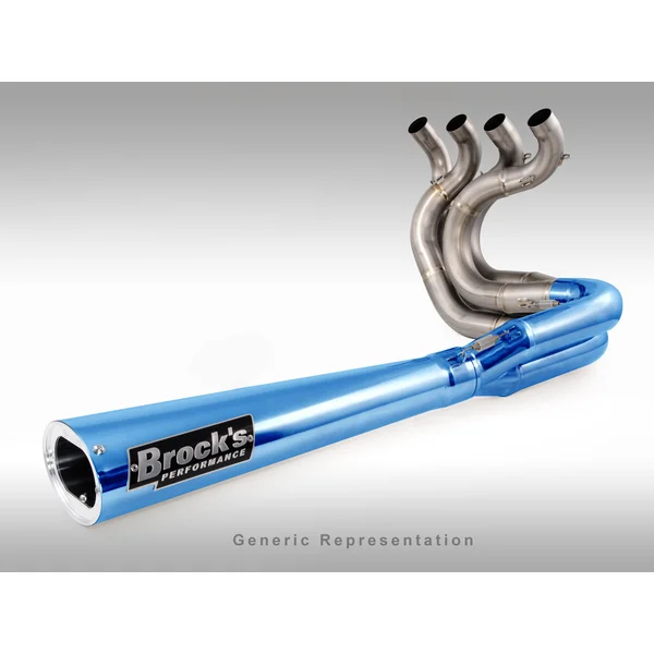 *TiWinder Blue Full System w/ 18″ Muffler Race Baffle GSX-R1000 (01-04)